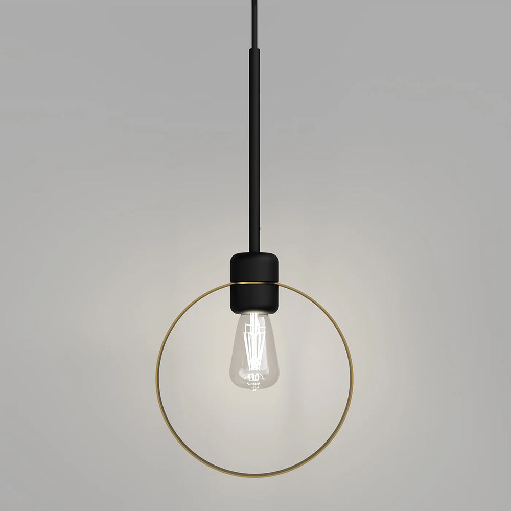 Parlour Lite Ring Pendant Light Textured Black