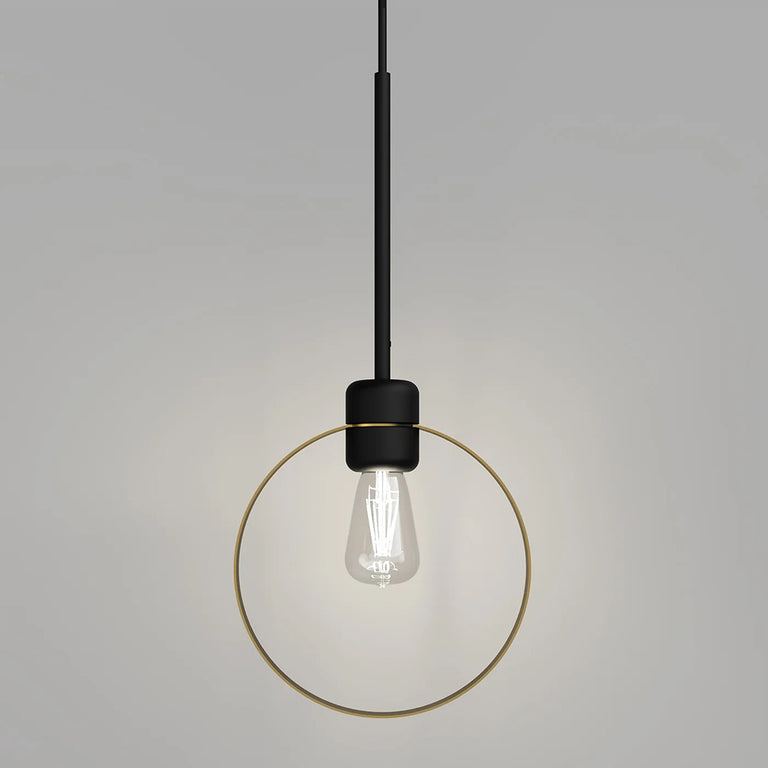 Parlour Lite Ring Pendant Light Textured Black
