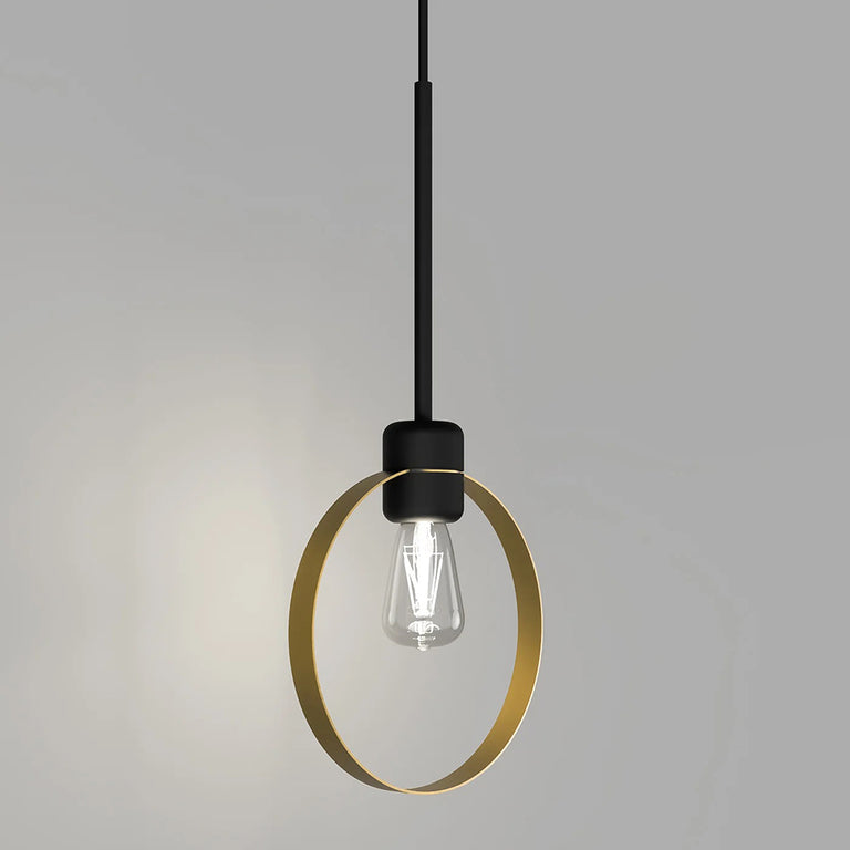 Parlour Lite Ring Pendant Light Textured Black