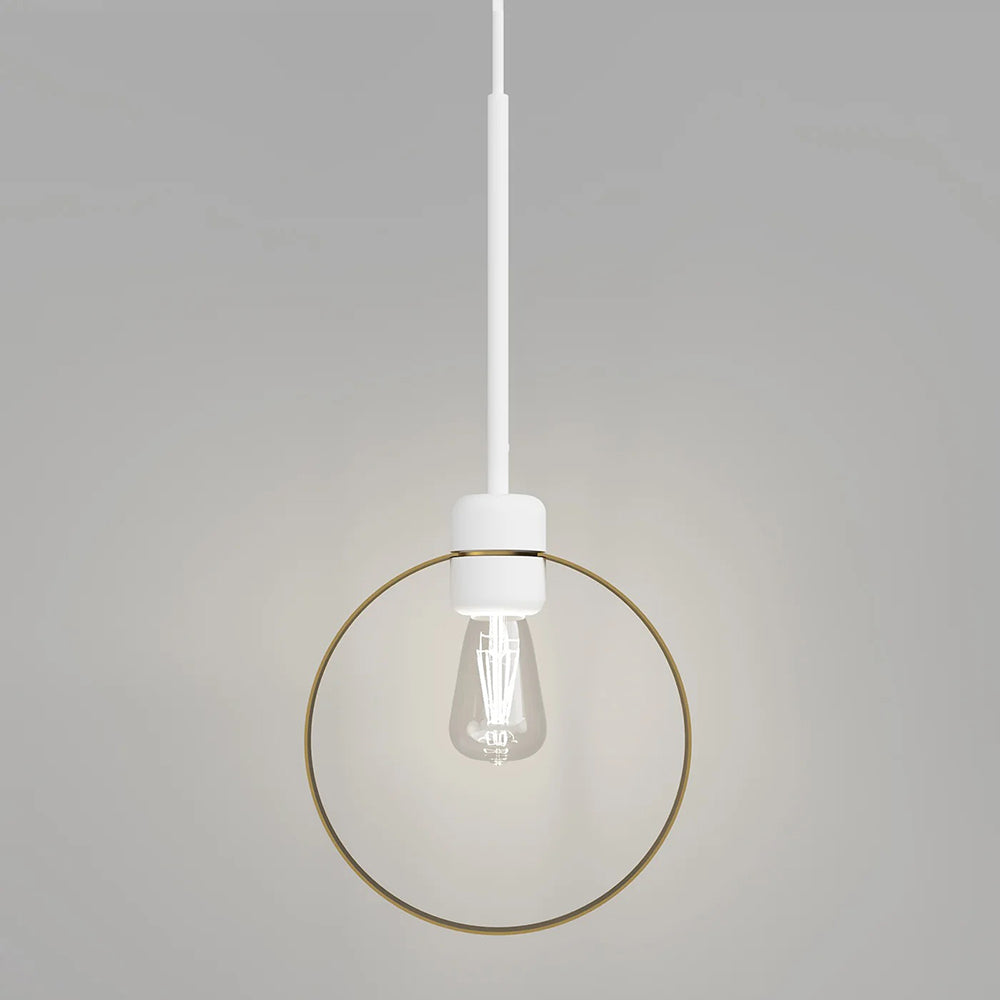 Parlour Lite Ring Pendant Light Textured White