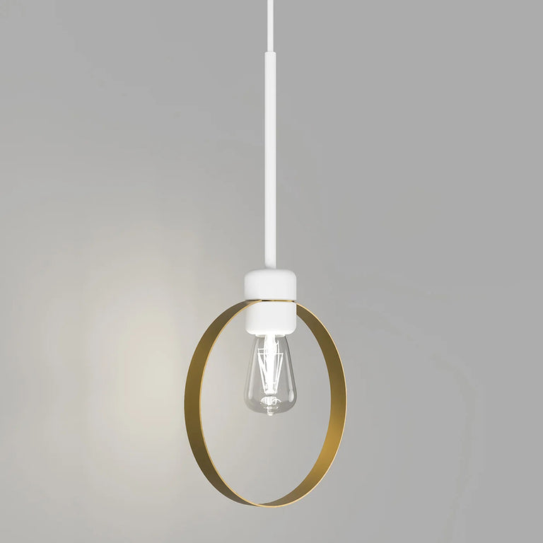 Parlour Lite Ring Pendant Light Textured White