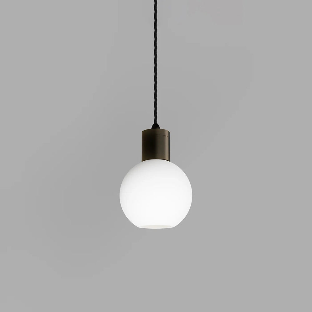 Parlour Sphere Pendant Light Iron / White
