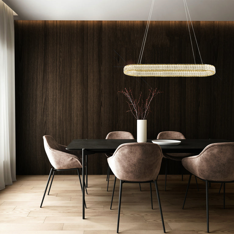 Pearla Crystal LED Pendant Gold