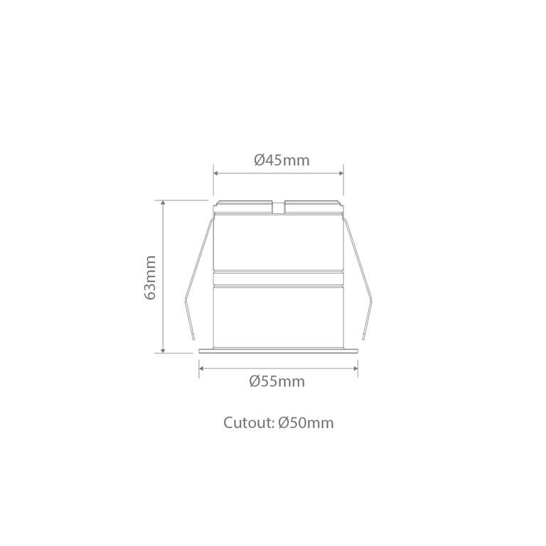 Pico 7W Dali Dimmable LED Downlight White / Tri Colour IP54 - 21665