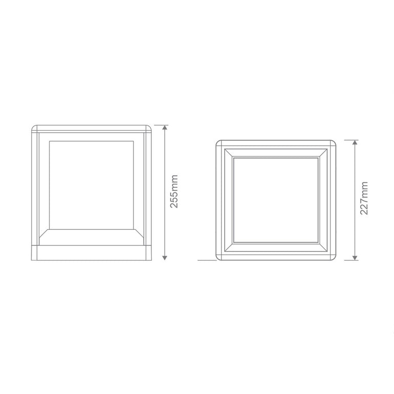Pilla-Cube Cubed Shaped Exterior Pillar Mount Light White IP65 - 10994