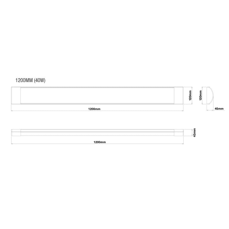 Pilot 40W LED Batten 1200MM White / Tri-Colour - MLPB12345W
