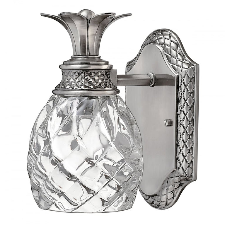 Plantation 3.5W LED Bathroom Wall Light Polished Antique Nickel / Warm White - HK-PLANT-BATH-PL