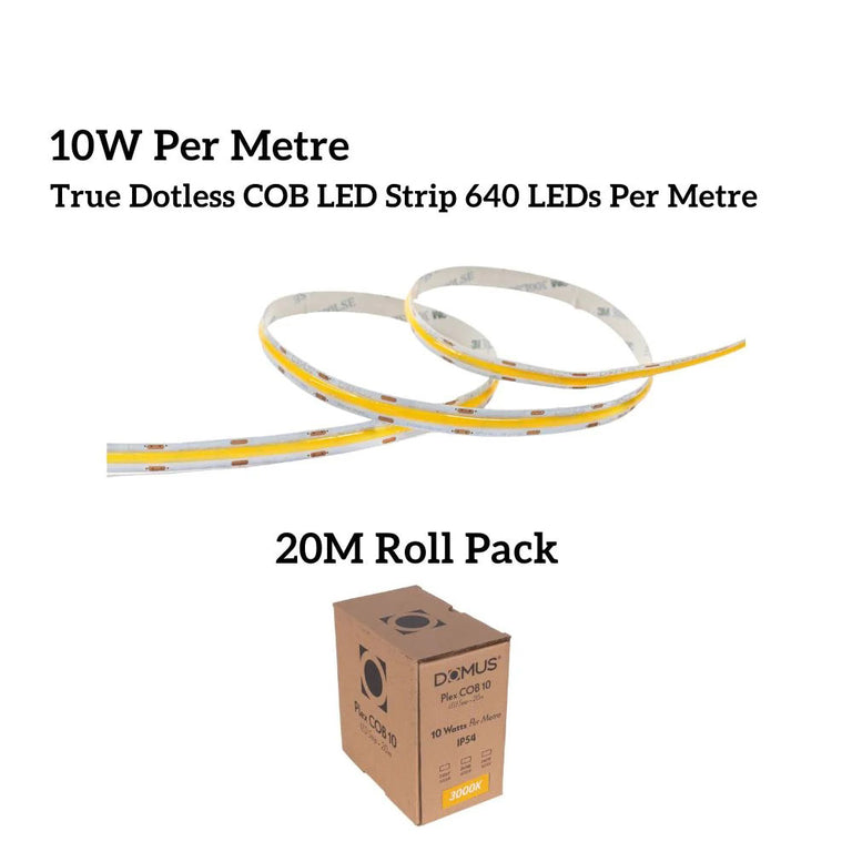 Plex-COB 10W 24V DC 20 Metre Dimmable LED Strip / Warm White - 24017