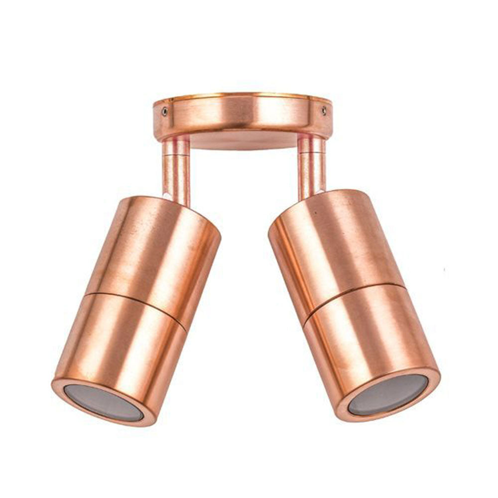 Poseidon 12V MR16 Double Adjustable Wall Pillar Light Copper - PM2AC