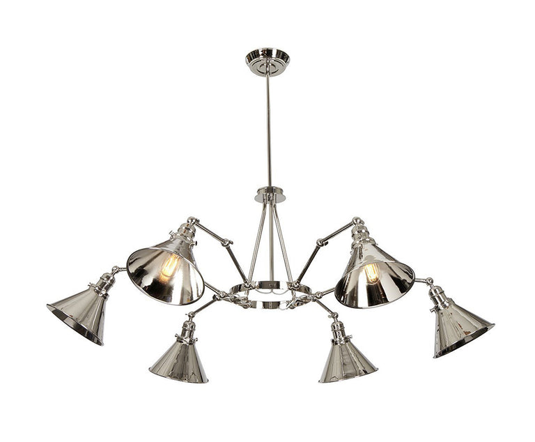 Provence 6 Light Chandelier Polished Nickel - PV6 PN