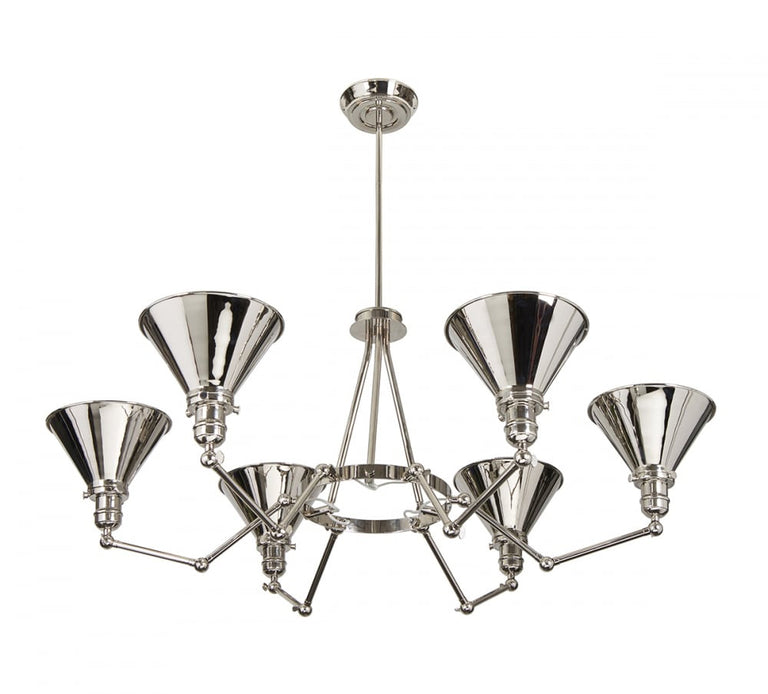 Provence 6 Light Chandelier Polished Nickel - PV6 PN