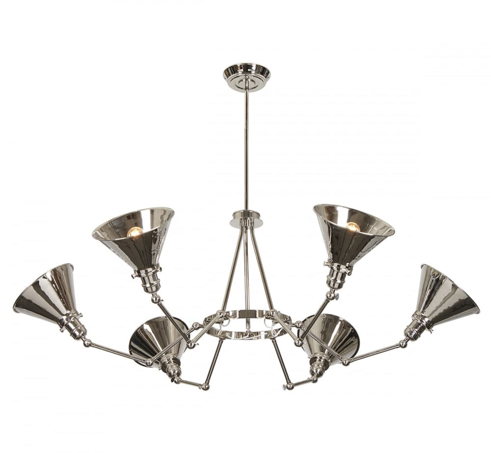 Provence 6 Light Chandelier Polished Nickel - PV6 PN