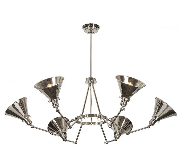 Provence 6 Light Chandelier Polished Nickel - PV6 PN
