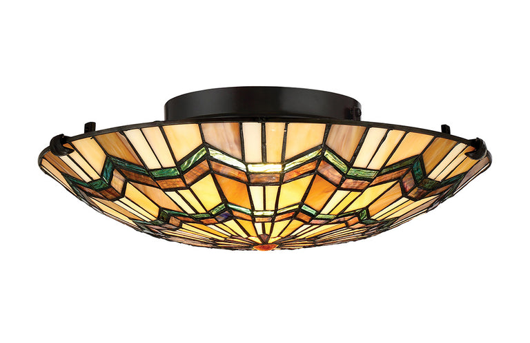 Alcott 2 Light Flush Mount Valiant Bronze - QZ/ALCOTT/F
