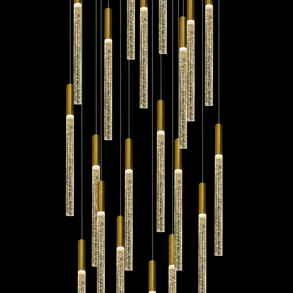 Raindrop 20 Light Dimmable LED Pendant Gold