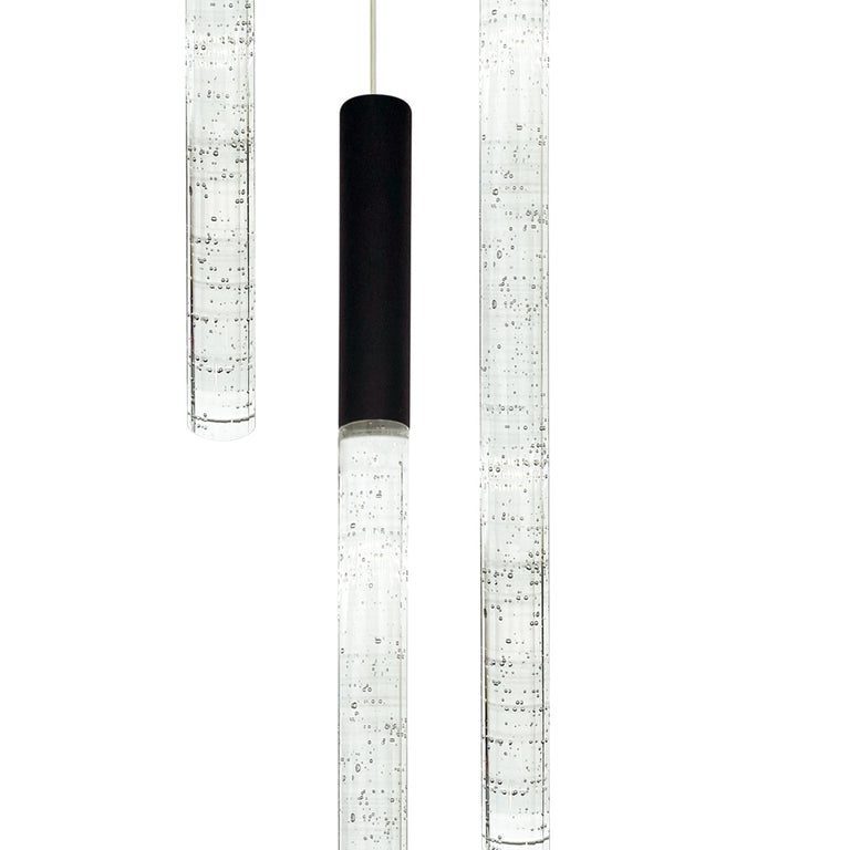 Raindrop 3 Light LED Pendant Black