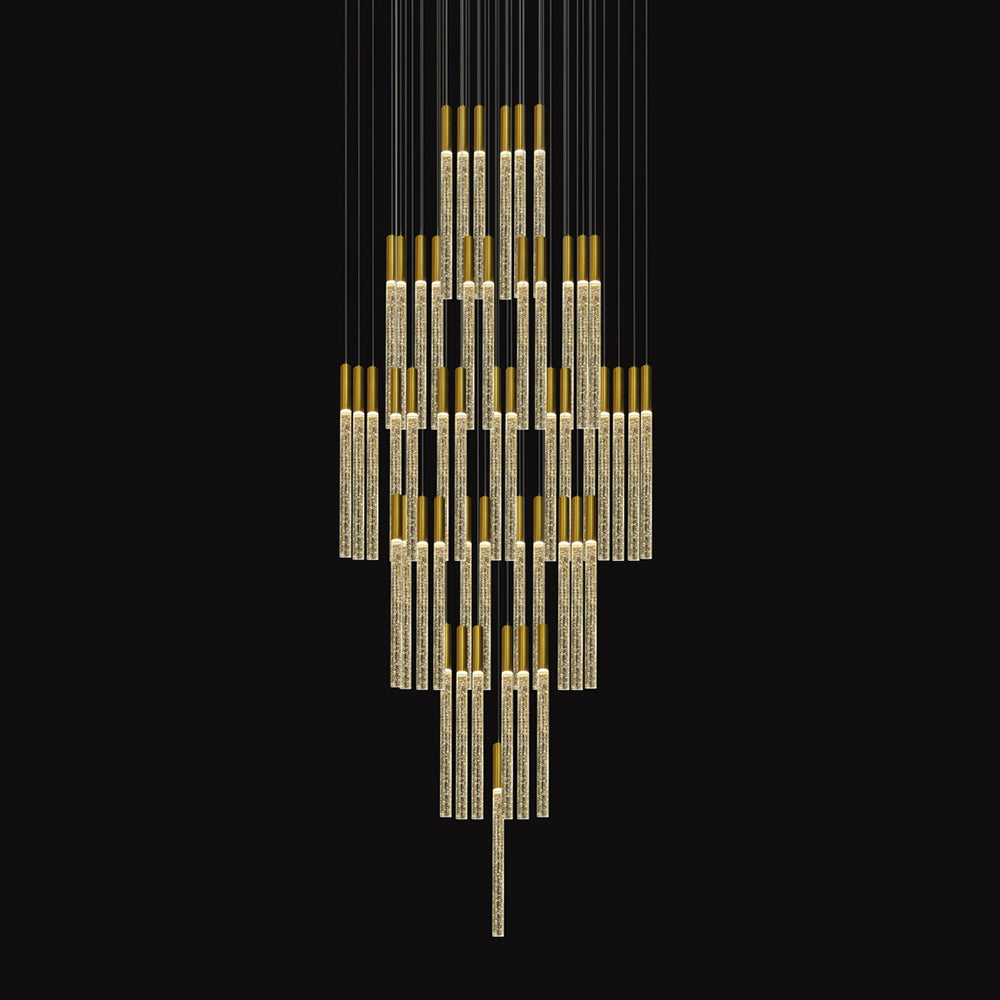 Raindrop 52 Light Dimmable LED Pendant Gold