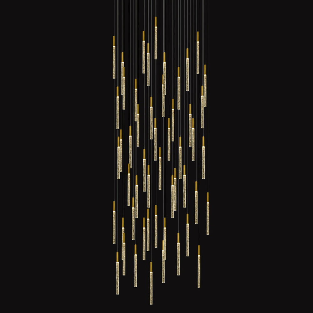 Raindrop 52 Light Dimmable LED Pendant Gold