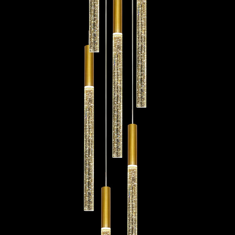 Raindrop 6 Light LED Pendant Gold