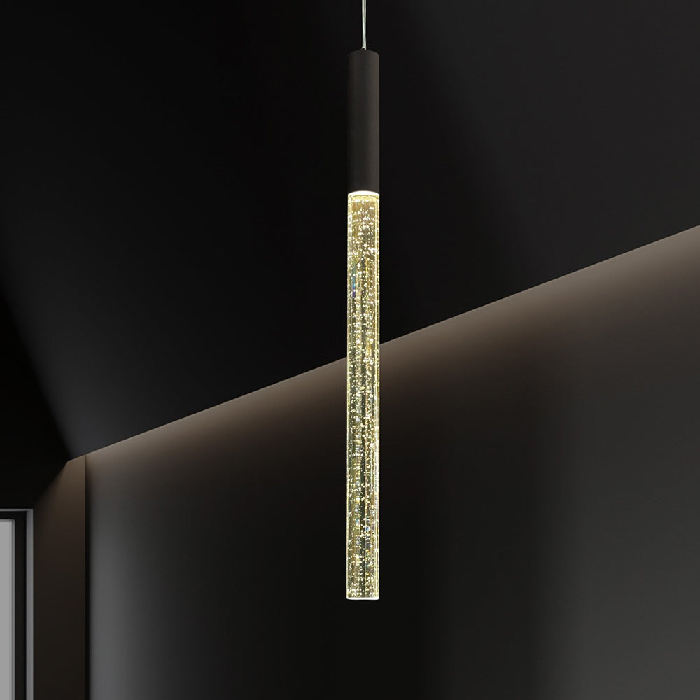 Raindrop 1 Light LED Pendant Black