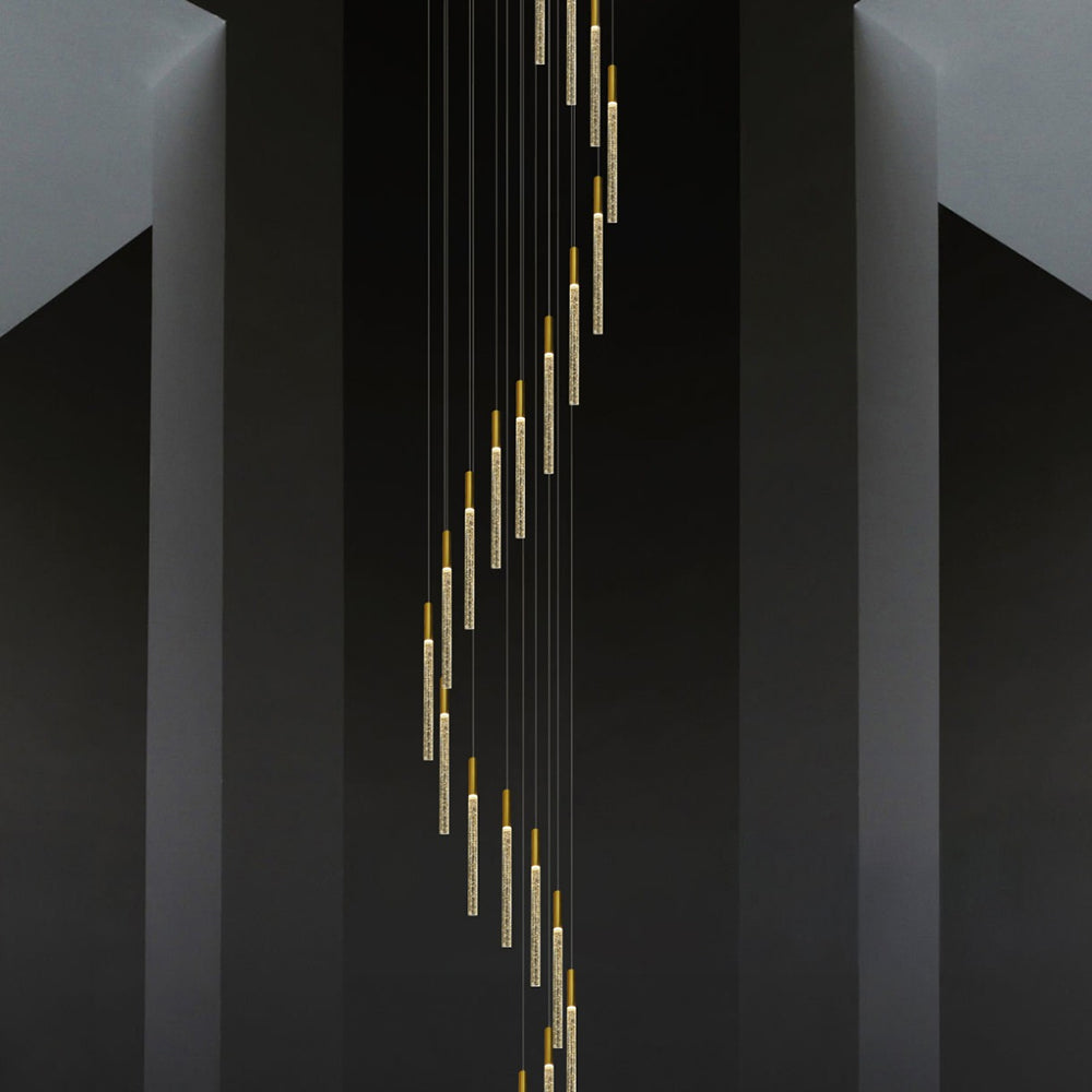 Raindrop 20 Light Dimmable LED Pendant Gold