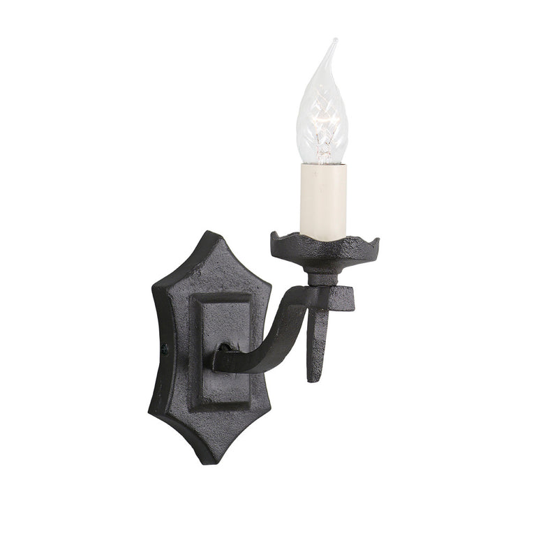 Rectory 1 Light Wall Light Black - RY1B-BLACK