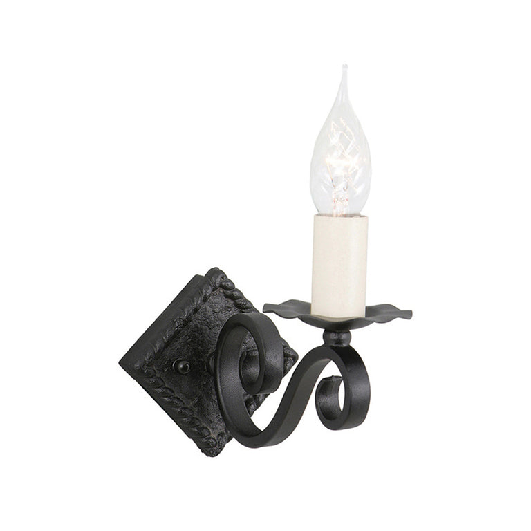 Rectory 1 Light Wall Light Black - RY1A-BLACK