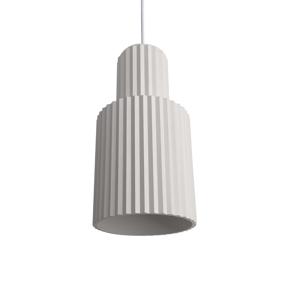Ribbed 20 GU10 Pendant White