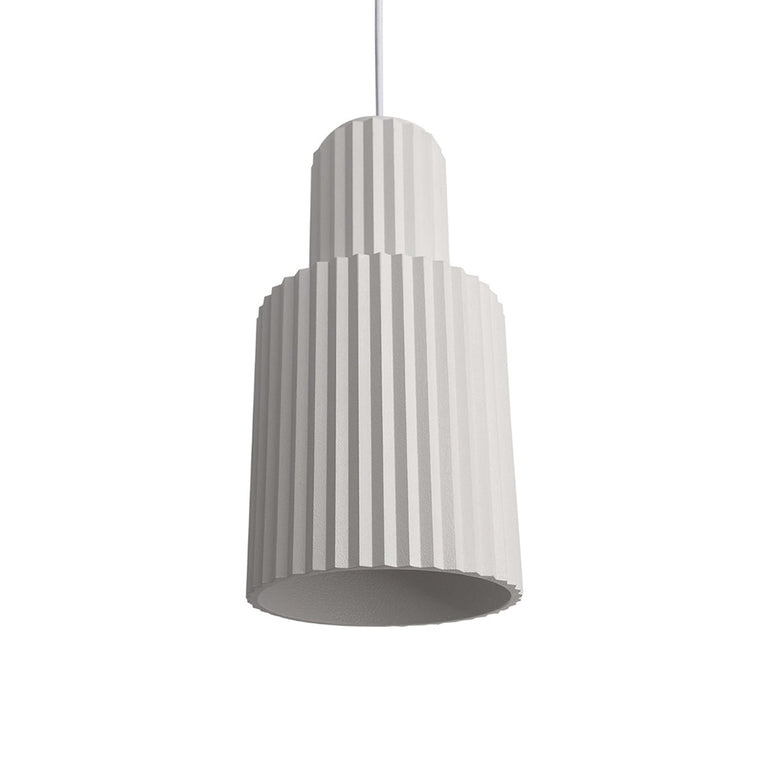 Ribbed 20 GU10 Pendant White