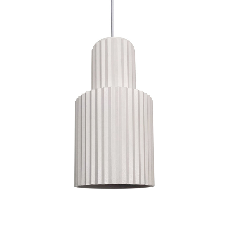 Ribbed 20 GU10 Pendant White