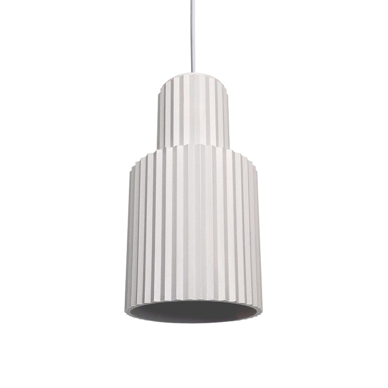 Ribbed 20 GU10 Pendant White
