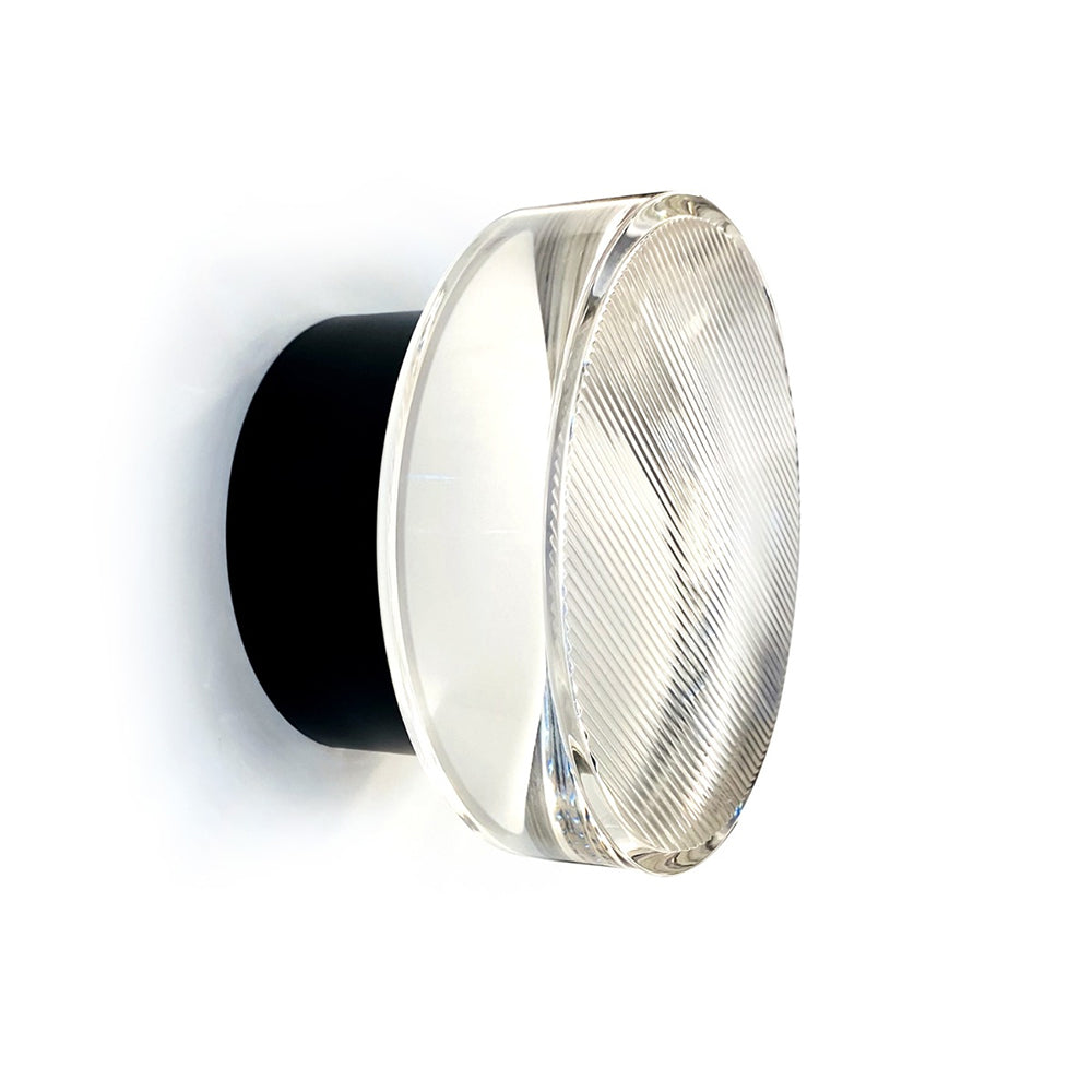 Ribbed LED Wall Light Black