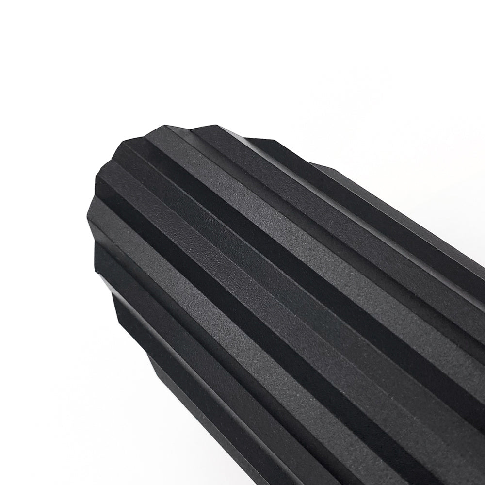 Ribbed Edge 2 Light Wall Light Black