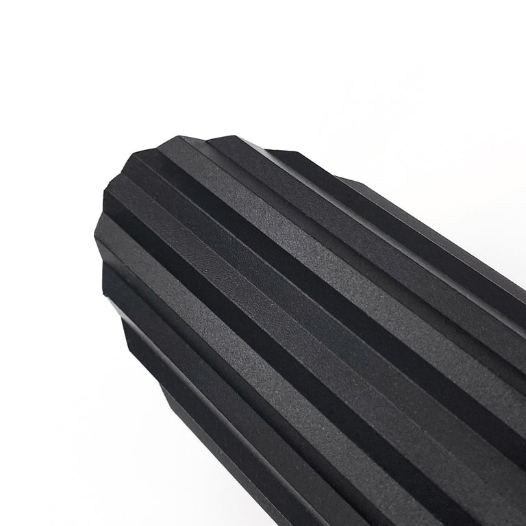 Ribbed Edge 2 Light Wall Light Black