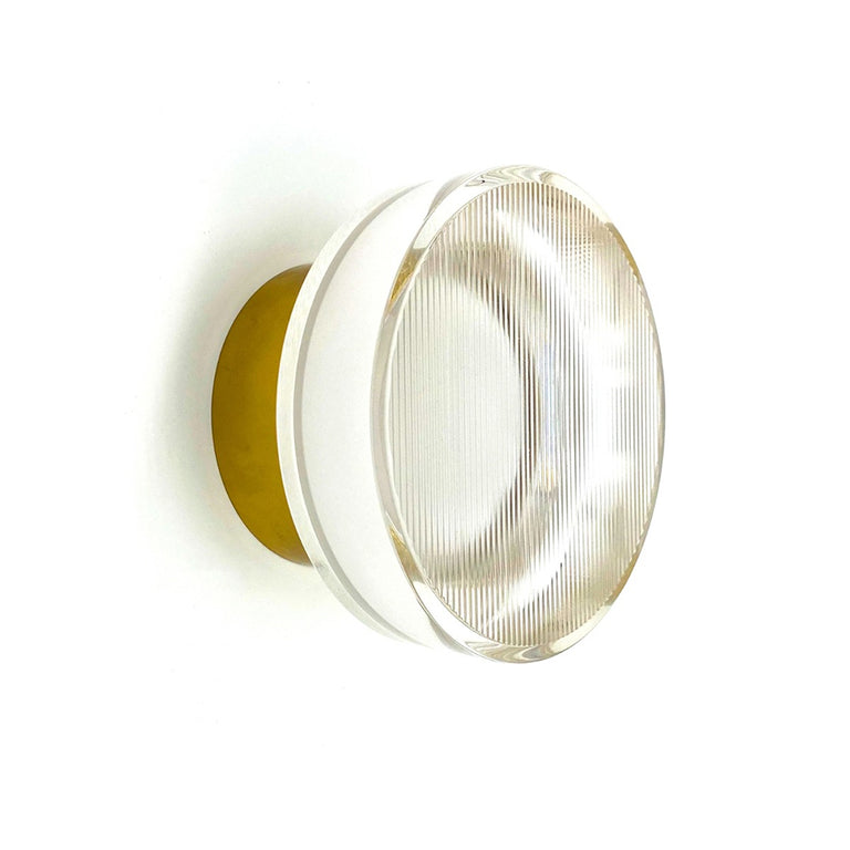 Ribbed LED Wall Light Gold