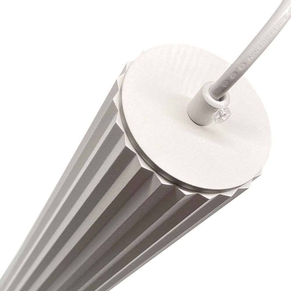 Ribbed Tall GU10 Pendant White