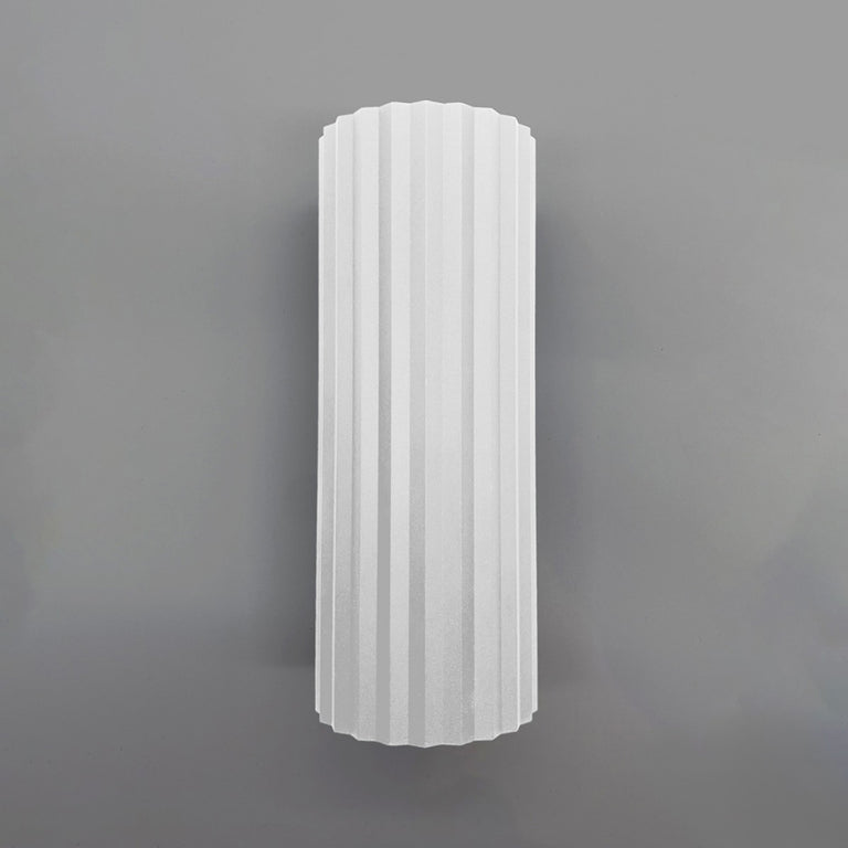 Ribbed Tubo 2 Light Wall Light White