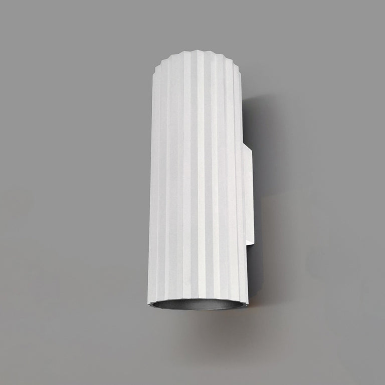 Ribbed Tubo 2 Light Wall Light White