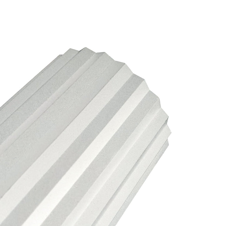 Ribbed Tubo 2 Light Wall Light White