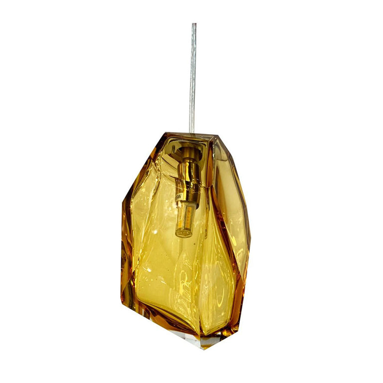 Crystal Rock Pendant Amber