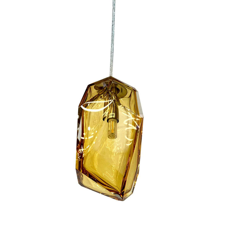 Crystal Rock Pendant Amber
