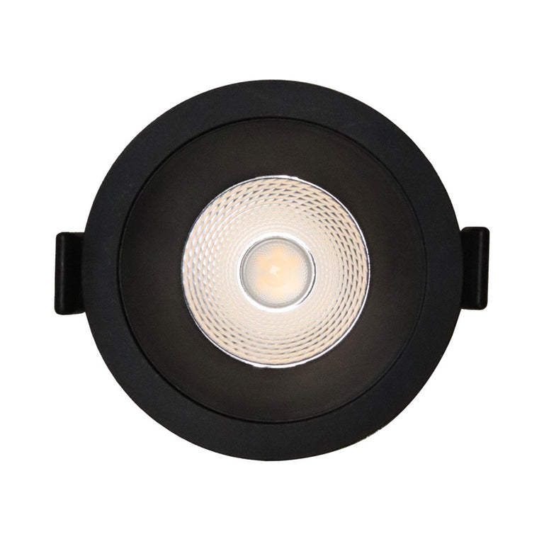 Coolum Plus 12W Dimmable LED Downlight Black / Tri-Colour - S9069TC/BK