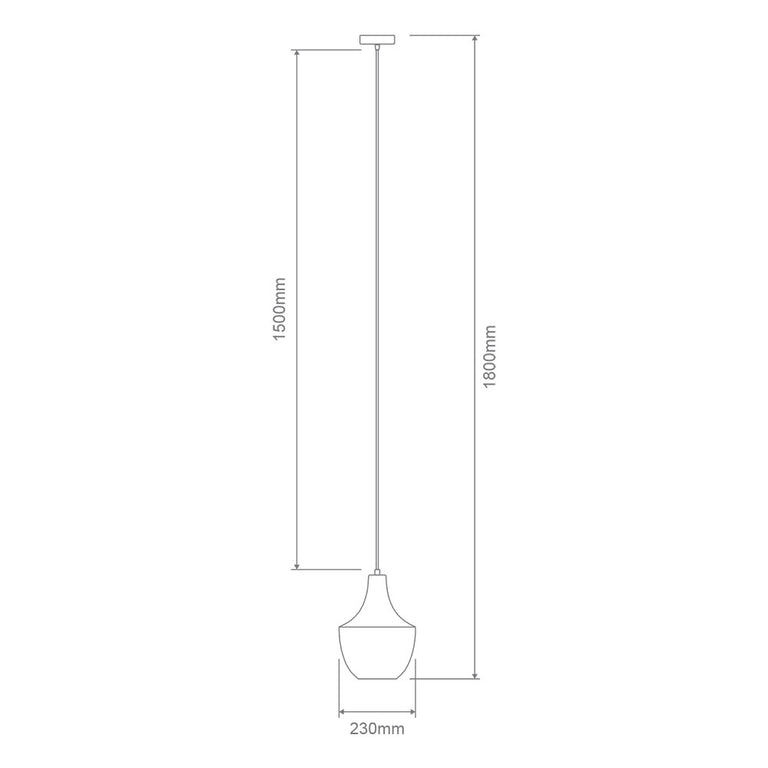 Sail Glass Pendant Light Antique Brass / Amber - 22755