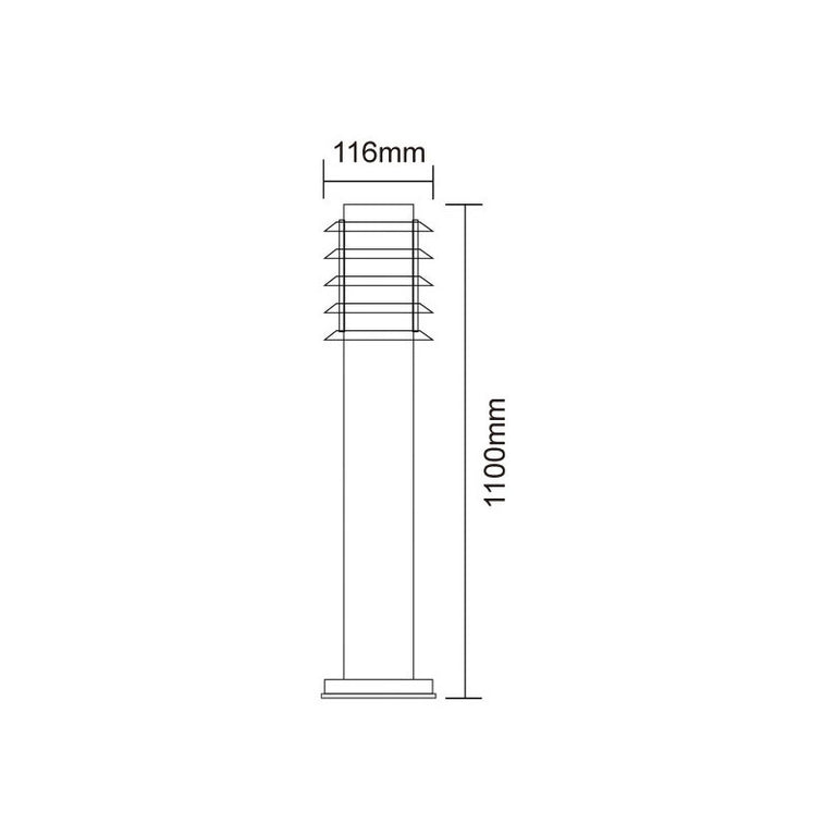 Murray I Exterior Bollard Black - SE7018 BK