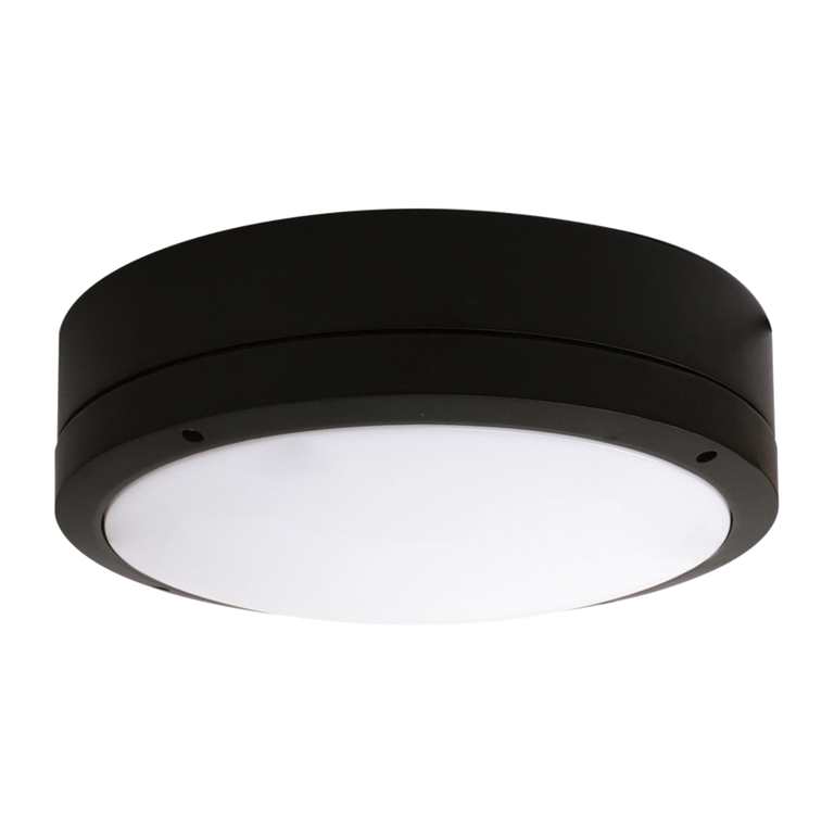 Cooper 16W LED Commercial Bunker Light Black / Tri-Colour IP65 - SE7081TC/BK