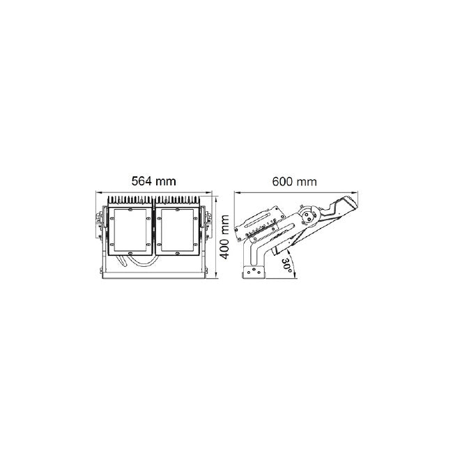Powerstar 600W Commercial LED 18° Floodlight Neutral Daylight - SE7100/6018