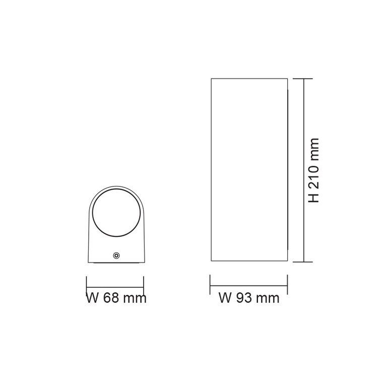 Eton Exterior Wall Light Silver - SE7134TC/SL