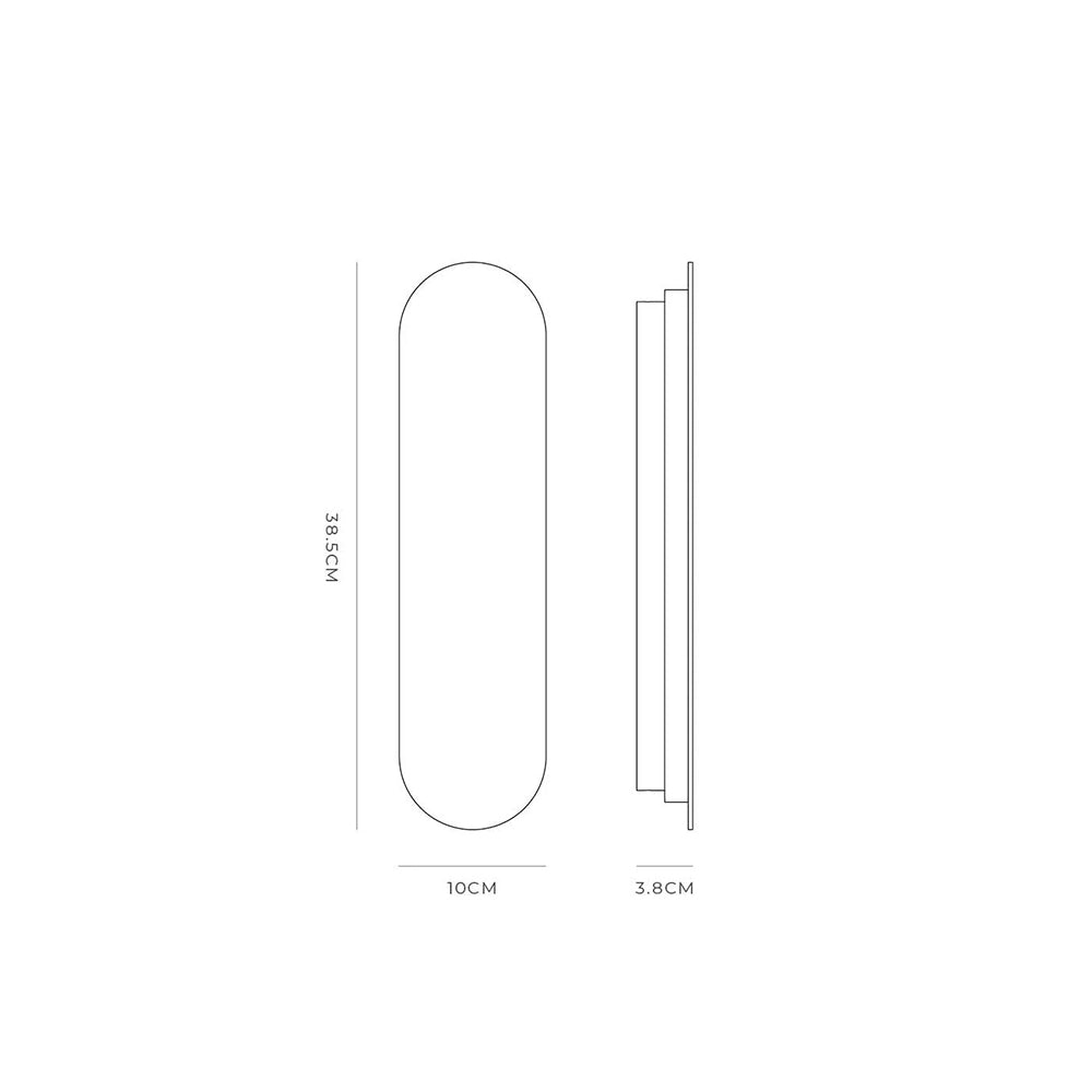 Shadow 10W LED Dimmable Long Wall Light White / Warm White