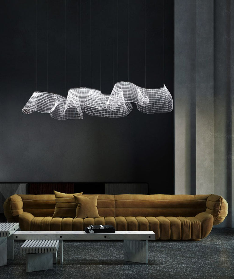 Sheet LED Pendant Black / Warm White
