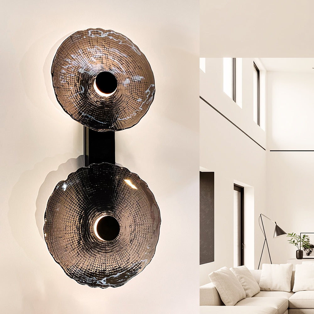 Shellic 2 Light LED Wall Light Smoke